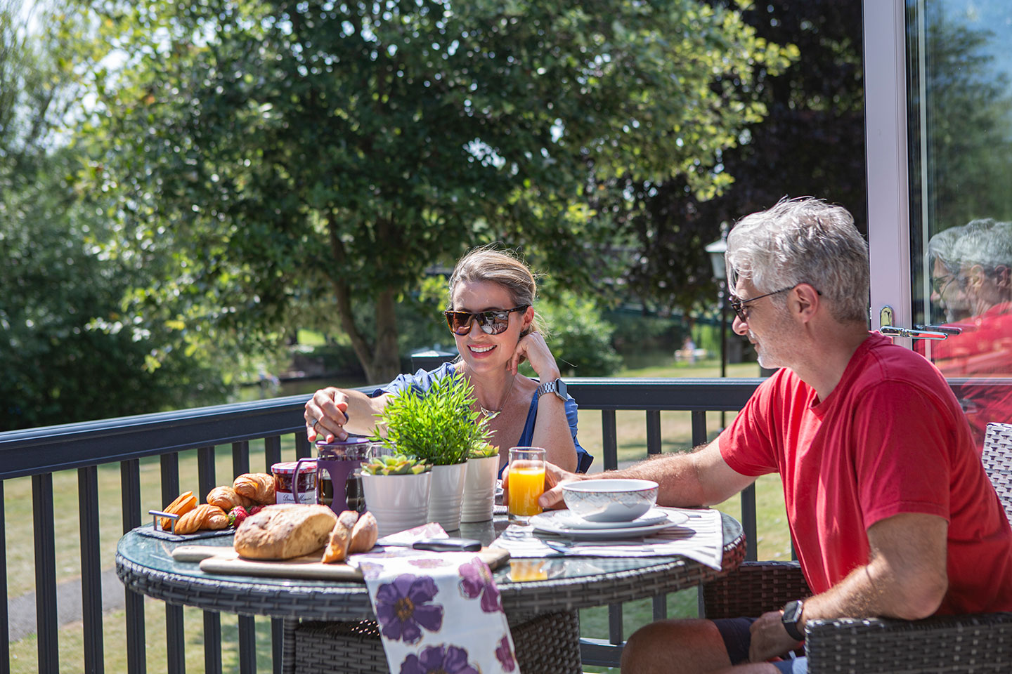 Dining on the decking