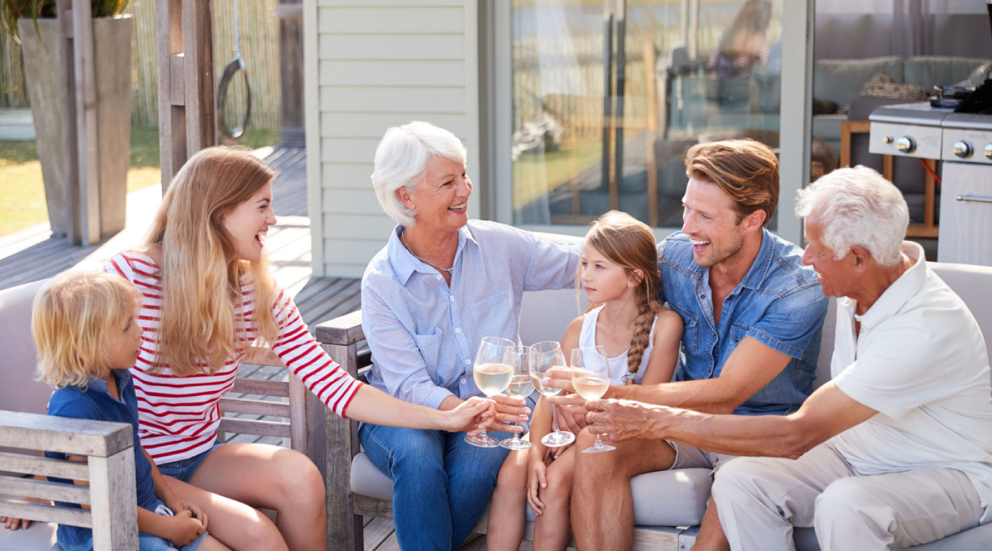 Grandparents enjoying time with family