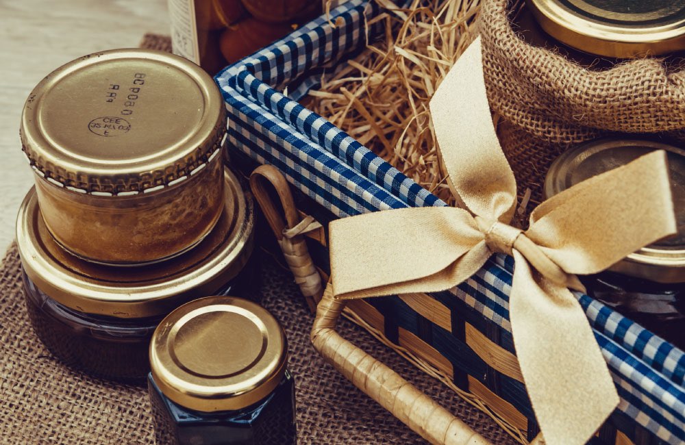 Luxury hamper of jams and chutneys